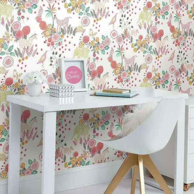 Reverie Premium Peel Stick Wallpaper Coralorange - York Wallcoverings - PSW1193RL - York Wallcoverings Wallpaper