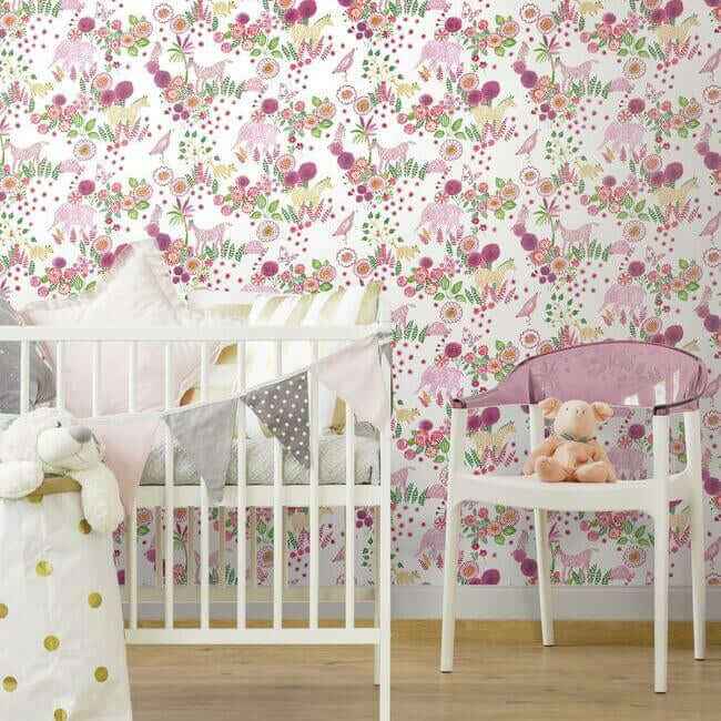 Reverie Premium Peel Stick Wallpaper Pinkgreen - York Wallcoverings - PSW1194RL - York Wallcoverings Wallpaper