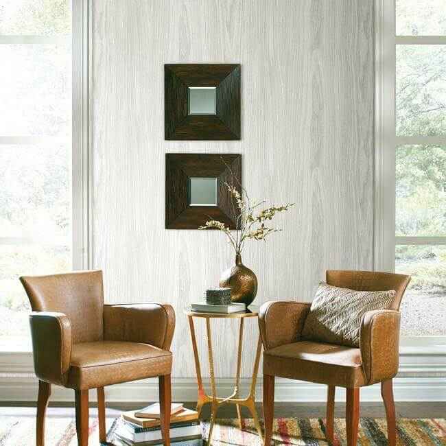Linden White Peel & Stick Wallpaper - York Wallcoverings - PSW1276RL