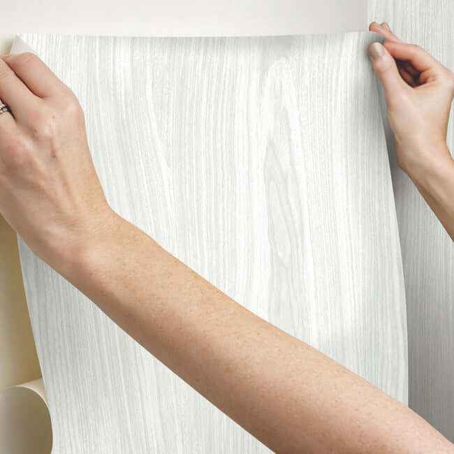 Linden White Peel & Stick Wallpaper - York Wallcoverings - PSW1276RL - York Wallcoverings Wallpaper