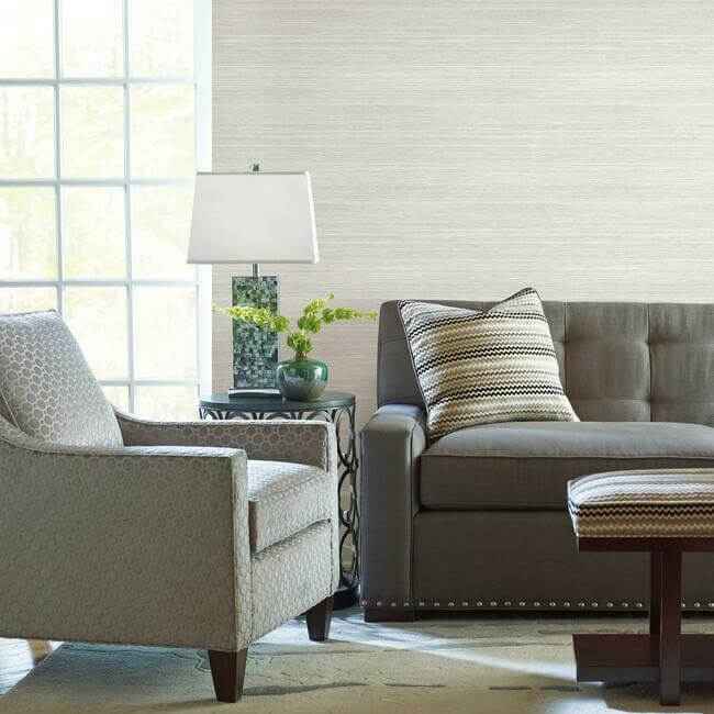 Cattail Weave White Peel & Stick Wallpaper - York Wallcoverings - PSW1279RL - York Wallcoverings Wallpaper