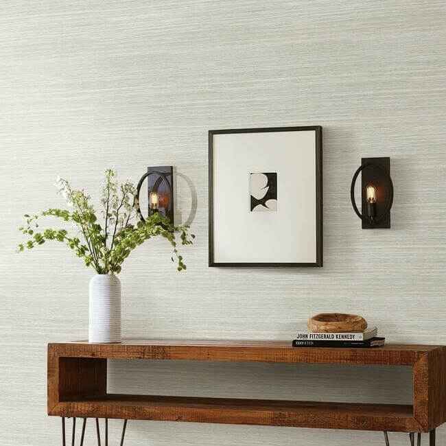 Cattail Weave White Peel & Stick Wallpaper - York Wallcoverings - PSW1279RL - York Wallcoverings Wallpaper
