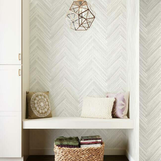 hermosa-herringbone-beige-peel-stick-wallpaper-york-wallcoverings-psw1287rl - York Wallcoverings Wallpaper