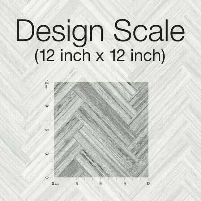 Hermosa Herringbone Grey Peel & Stick Wallpaper - York Wallcoverings - PSW1288RL - York Wallcoverings Wallpaper