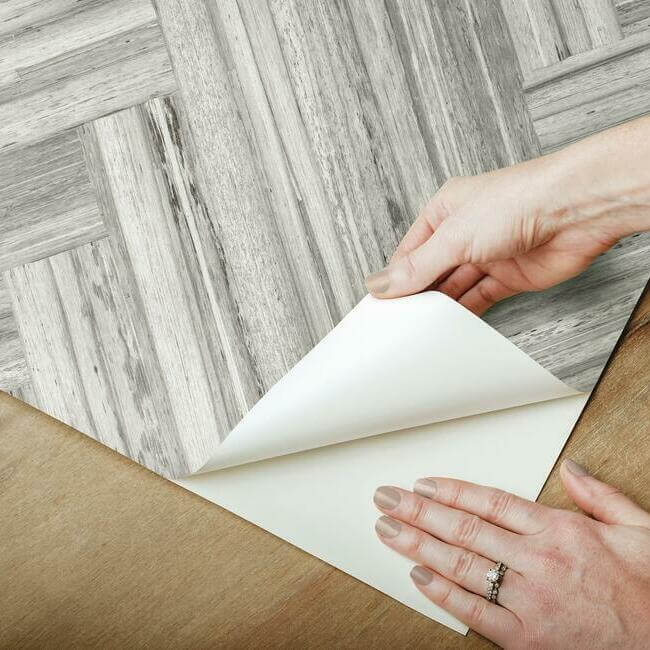 hermosa-herringbone-grey-peel-stick-wallpaper-york-wallcoverings-psw1288rl - York Wallcoverings Wallpaper