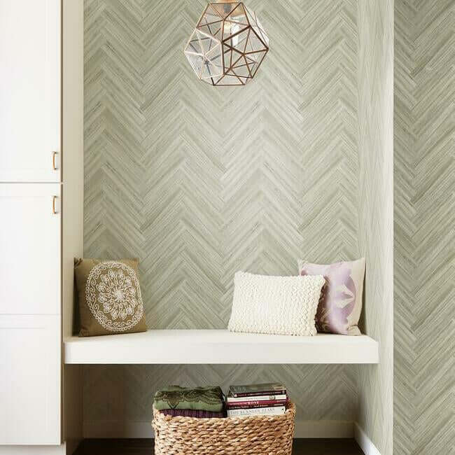 hermosa-herringbone-brown-peel-stick-wallpaper-york-wallcoverings-psw1286rl - York Wallcoverings Wallpaper