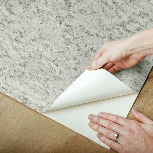 shimmering-cork-grey-peel-stick-wallpaper-york-wallcoverings-psw1292rl - York Wallcoverings Wallpaper