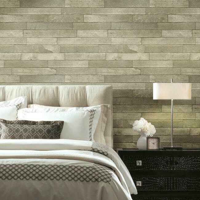 Warehouse Planks Brown Peel & Stick Wallpaper - York Wallcoverings - PSW1294RL - York Wallcoverings Wallpaper