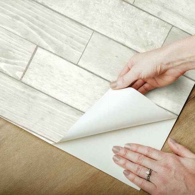 Warehouse Planks White Peel & Stick Wallpaper - York Wallcoverings - PSW1293RL - York Wallcoverings Wallpaper