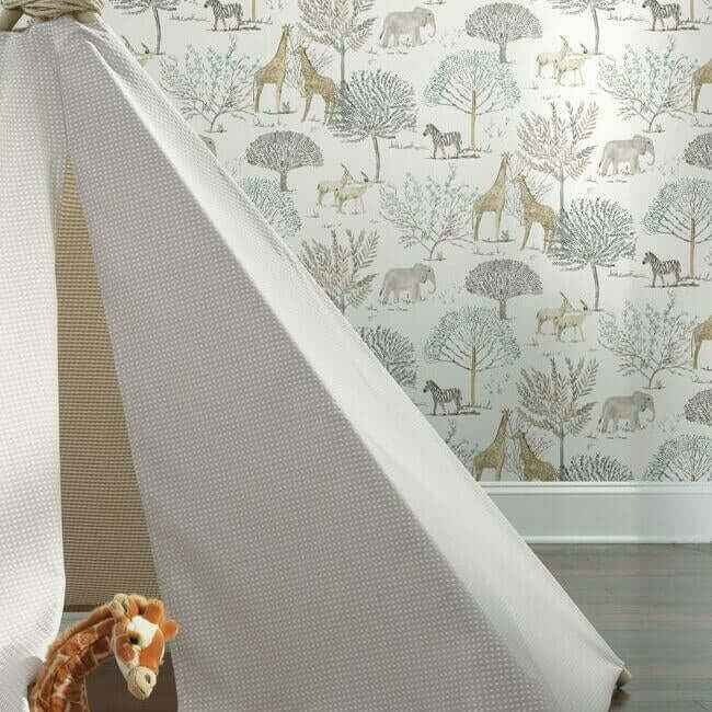 On the Savanna Neutral Peel & Stick Wallpaper - York Wallcoverings - PSW1212RL - York Wallcoverings Wallpaper
