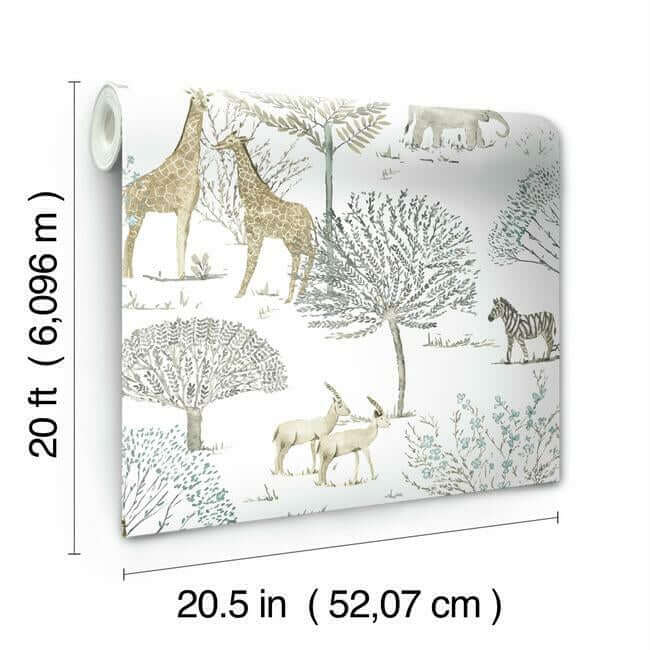 on-the-savanna-premium-peel-stick-wallpaper-beigewhite-york-wallcoverings-psw1212rl - York Wallcoverings Wallpaper