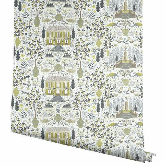 camont-wallpaper-linen-gold-york-wallcoverings-ri5107 - York Wallcoverings Wallpaper
