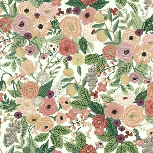 Garden Party Burgundy Wallpaper - York Wallcoverings - RI5122