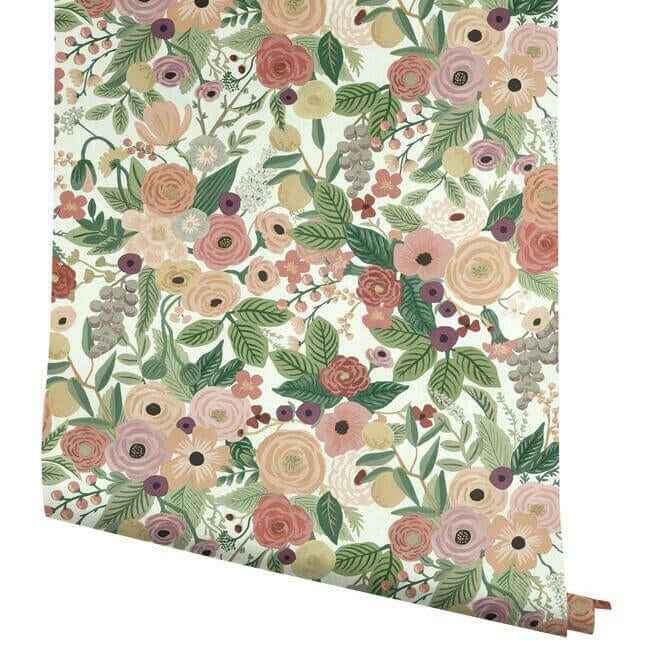 Garden Party Burgundy Wallpaper - York Wallcoverings - RI5122 - York Wallcoverings Wallpaper