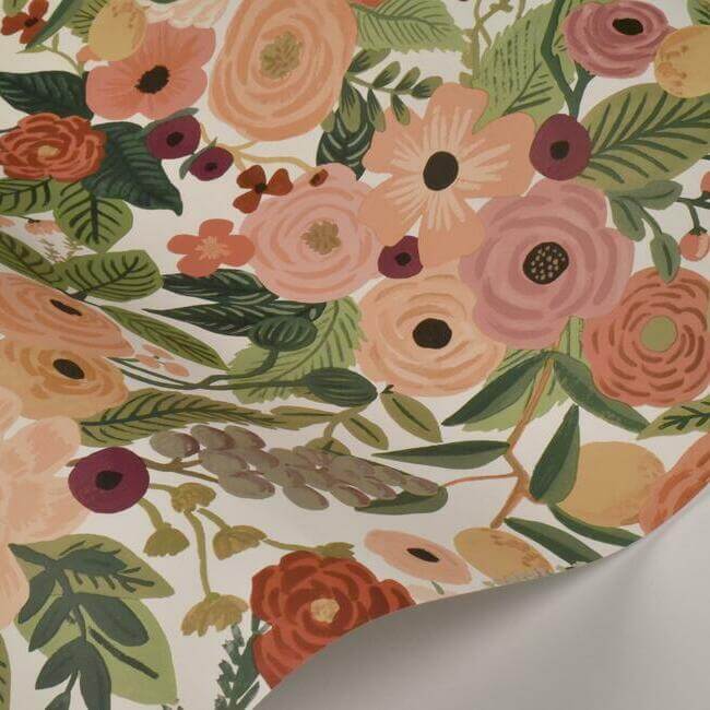 garden-party-wallpaper-burgundy-multi-york-wallcoverings-ri5122 - York Wallcoverings Wallpaper