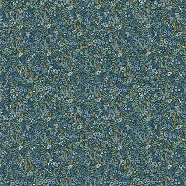 Tapestry Indigo Wallpaper - York Wallcoverings - RI5126