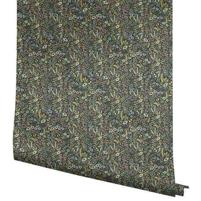 Tapestry Black Wallpaper - York Wallcoverings - RI5124 - York Wallcoverings Wallpaper
