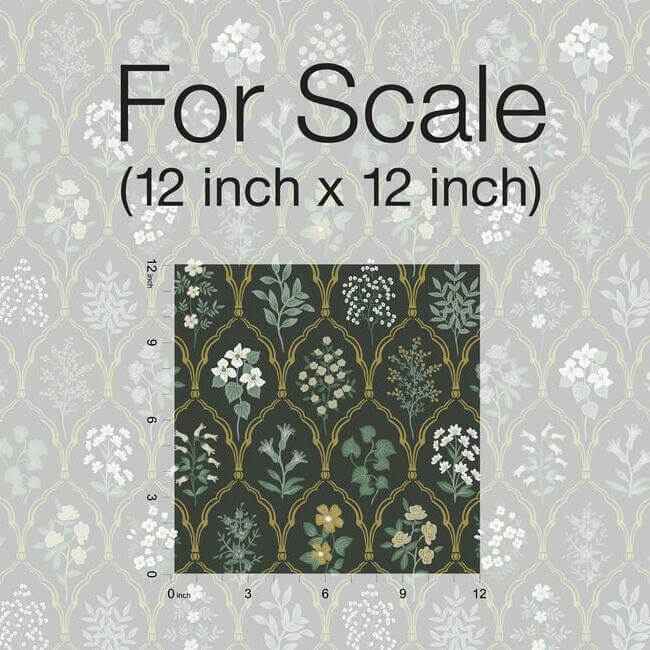 Hawthorne Black & Cream Wallpaper - York Wallcoverings - RI5133 - York Wallcoverings Wallpaper