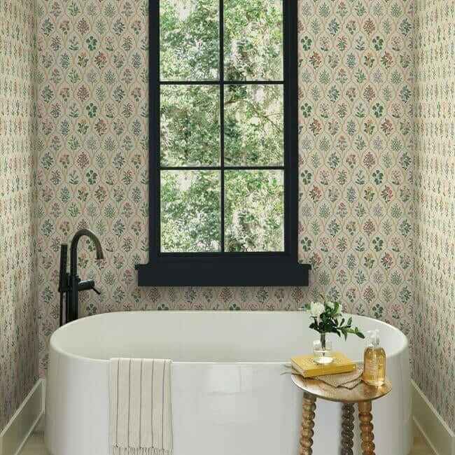 Hawthorne Cream Wallpaper - York Wallcoverings - RI5130 - York Wallcoverings Wallpaper