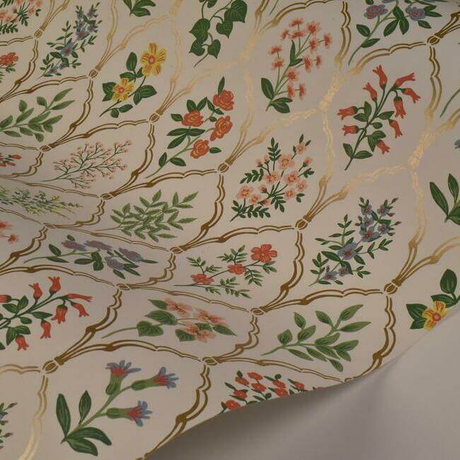 hawthorne-wallpaper-rose-multi-york-wallcoverings-ri5130 - York Wallcoverings Wallpaper