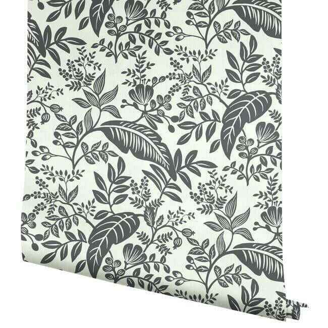 Canopy Black & White Wallpaper - York Wallcoverings - RI5136 - York Wallcoverings Wallpaper