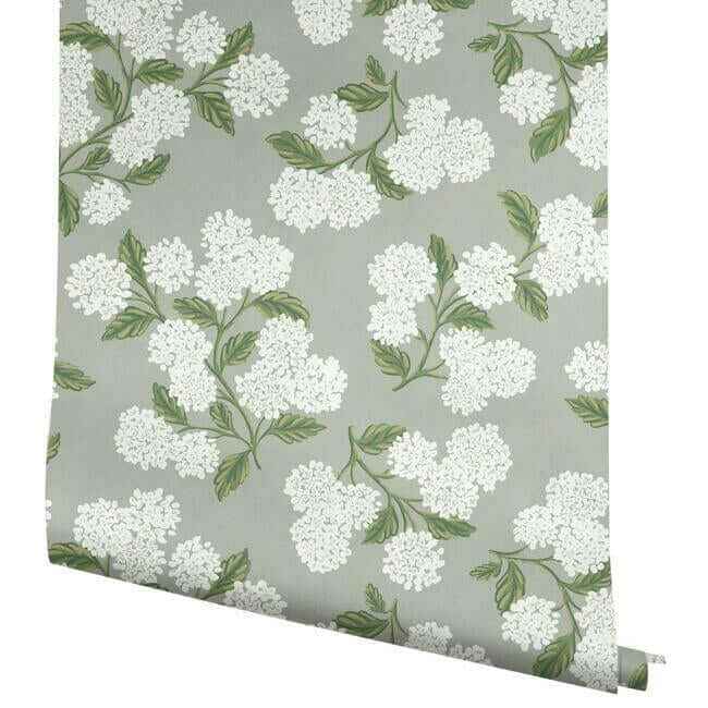 Hydrangea Grey Wallpaper - York Wallcoverings - RI5144 - York Wallcoverings Wallpaper
