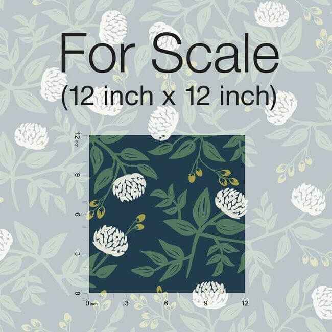 Peonies Navy Wallpaper - York Wallcoverings - RI5149 - York Wallcoverings Wallpaper