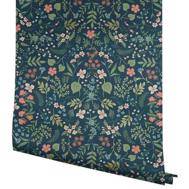 Wildwood Navy Wallpaper - York Wallcoverings - RI5154 - York Wallcoverings Wallpaper