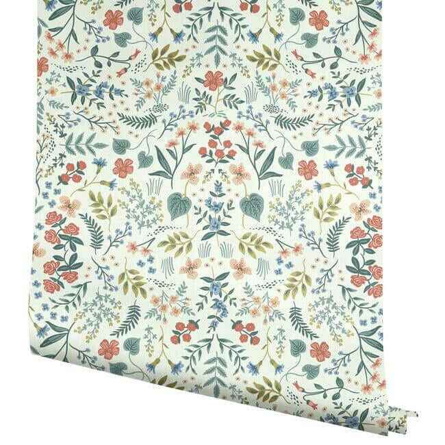 Wildwood Beige & Coral Wallpaper - York Wallcoverings - RI5157 - York Wallcoverings Wallpaper
