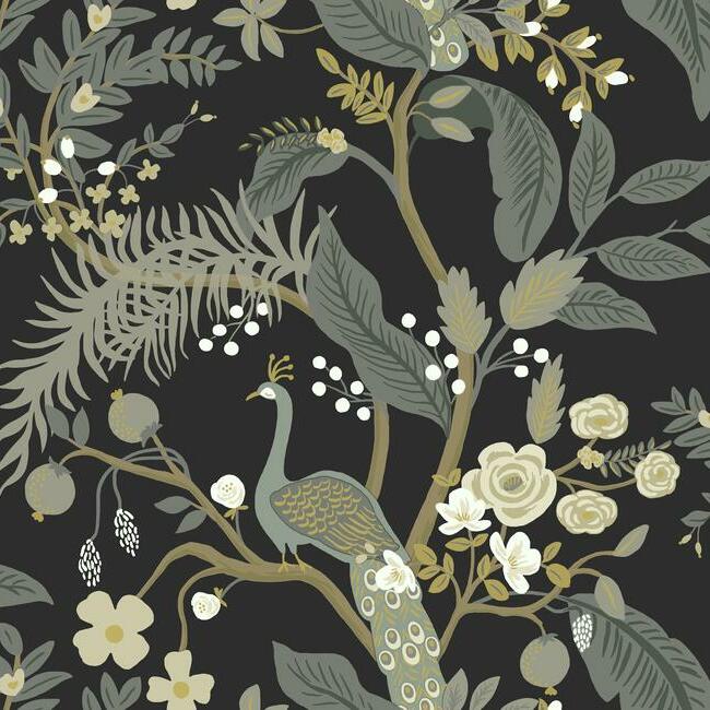 peacock-wallpaper-black-york-wallcoverings-ri5170