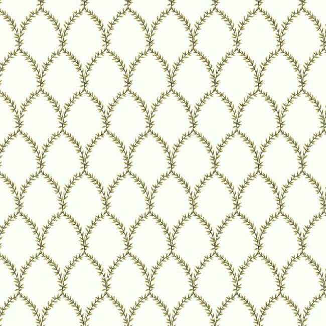 Laurel Gold & White Wallpaper - York Wallcoverings - RI5176 - York Wallcoverings Wallpaper