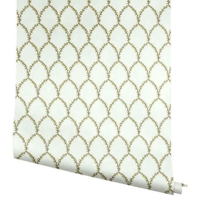 laurel-wallpaper-gold-white-york-wallcoverings-ri5176 - York Wallcoverings Wallpaper