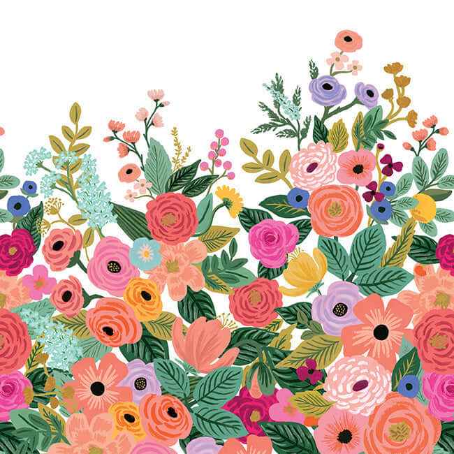 Garden Party Bright Pink Wall Mural - York Wallcoverings - RI5190M - York Wallcoverings Wallpaper
