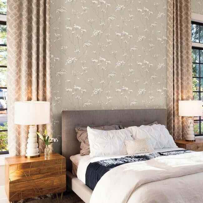 Enchanted Tan Wallpaper - York Wallcoverings - NA0599 - York Wallcoverings Wallpaper