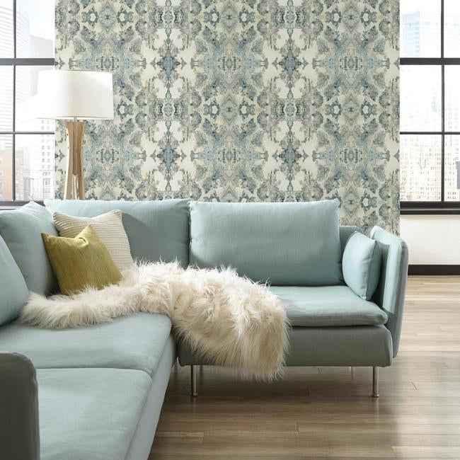 Inner Beauty Light Blue Wallpaper - York Wallcoverings - DN3719 - York Wallcoverings Wallpaper