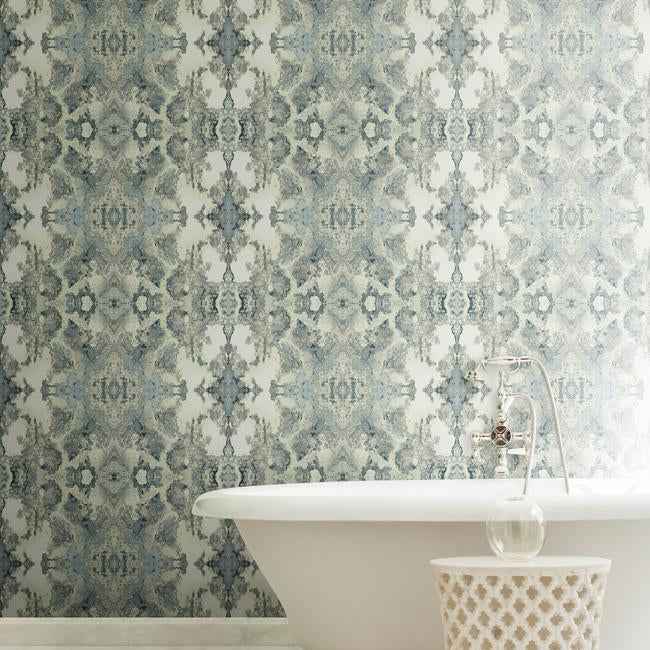 Inner Beauty Light Blue Wallpaper - York Wallcoverings - DN3719 - York Wallcoverings Wallpaper