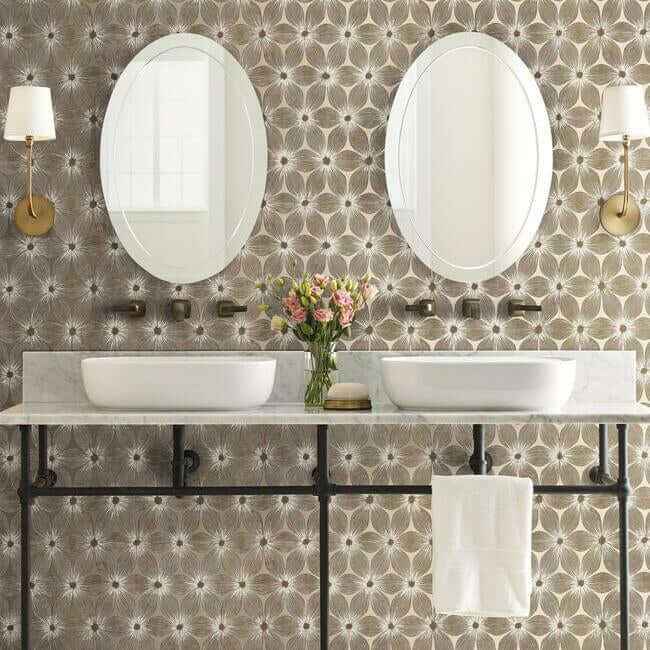 Everlasting Beige & Gold Wallpaper - York Wallcoverings - CI2304 - York Wallcoverings Wallpaper