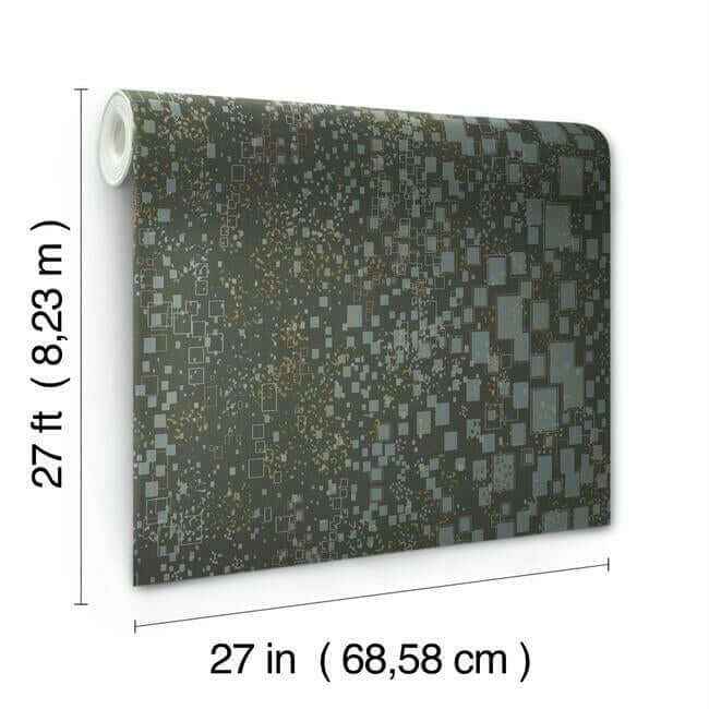 Gilded Confetti Charcoal Wallpaper - York Wallcoverings - CI2325 - York Wallcoverings Wallpaper