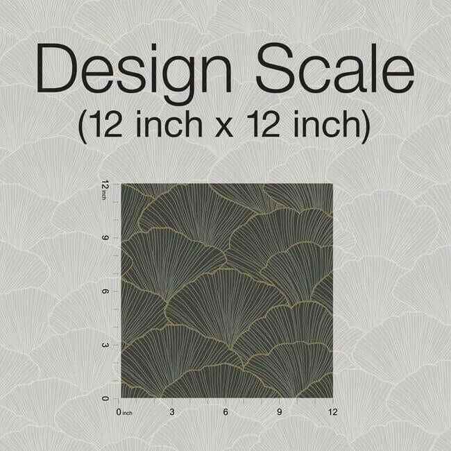 Luminous Gingko Grey Wallpaper - York Wallcoverings - CI2336 - York Wallcoverings Wallpaper