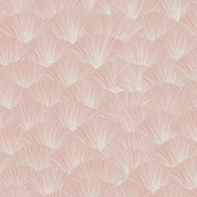 luminous-gingko-coral-wallpaper-york-wallcoverings-ci2334 - York Wallcoverings Wallpaper