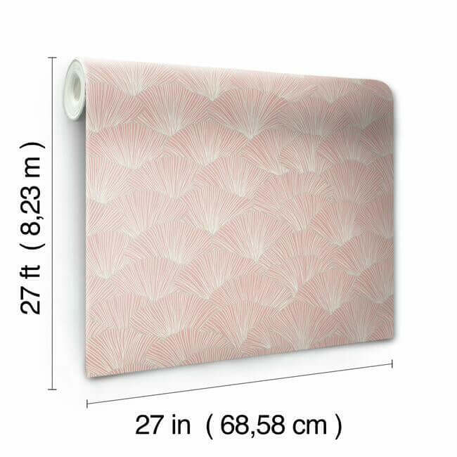 luminous-gingko-coral-wallpaper-york-wallcoverings-ci2334 - York Wallcoverings Wallpaper