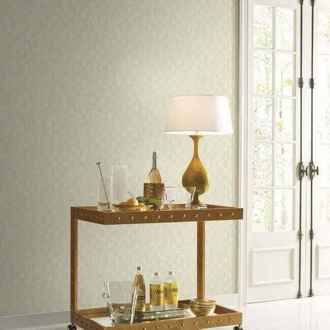 Luminous Ginkgo White & Cream Wallpaper - York Wallcoverings - CI2335 - York Wallcoverings Wallpaper