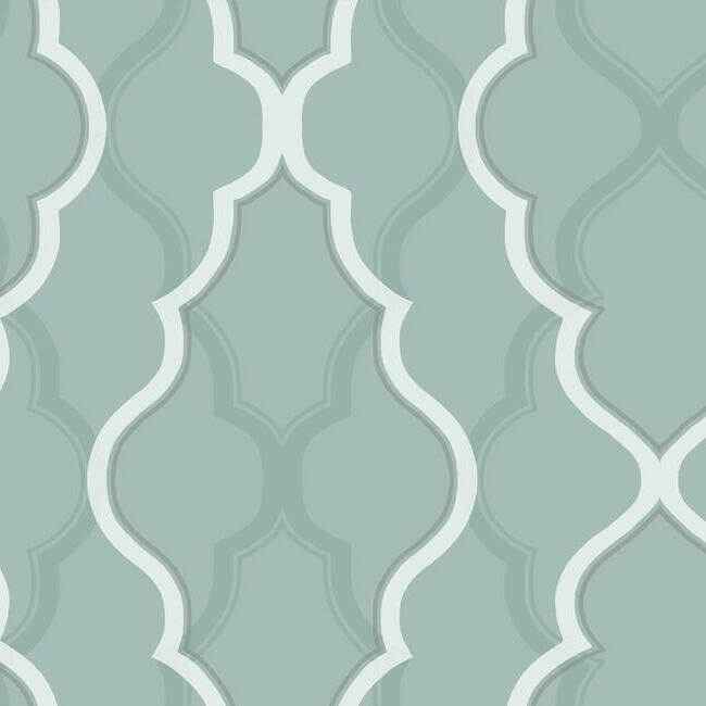 Double Damask Teal Wallpaper - York Wallcoverings - CI2394 - York Wallcoverings Wallpaper