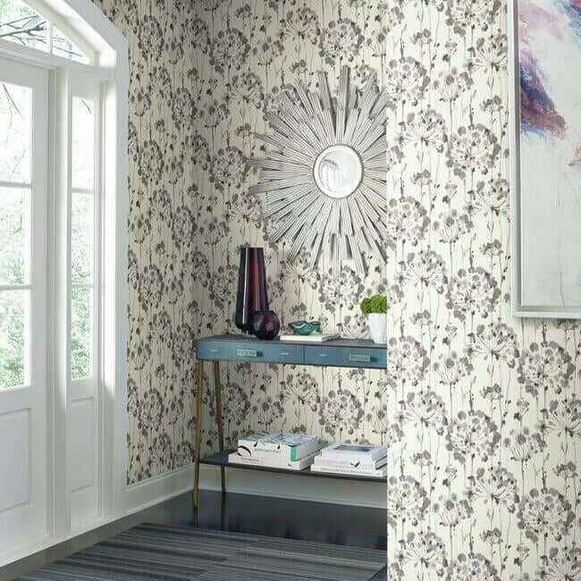 Flourish Purple Wallpaper - York Wallcoverings - CI2424 - York Wallcoverings Wallpaper