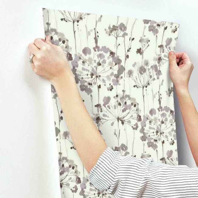 Flourish Purple Wallpaper - York Wallcoverings - CI2424 - York Wallcoverings Wallpaper