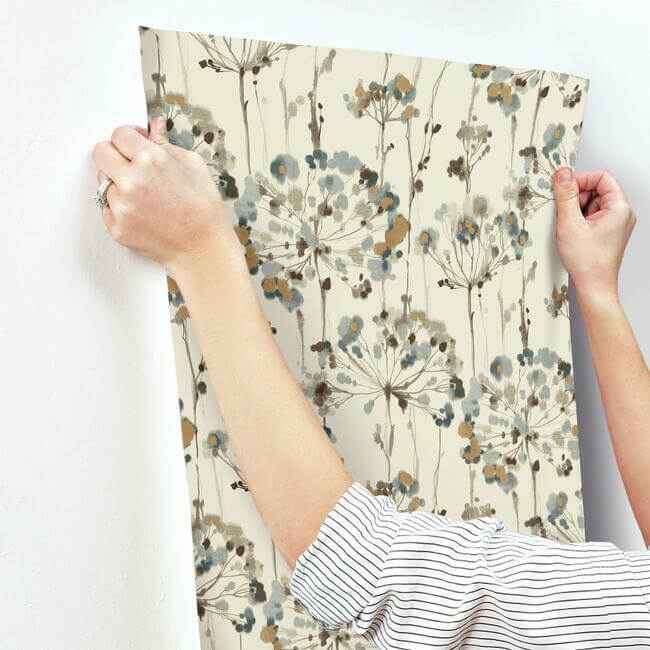 Flourish Teal Wallpaper - York Wallcoverings - CN2100 - York Wallcoverings Wallpaper