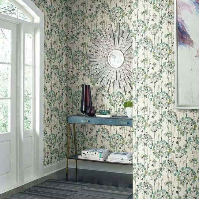 Flourish Gold Metallic Wallpaper - York Wallcoverings - CN2102 - York Wallcoverings Wallpaper