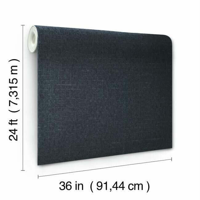 tatami-weave-navy-wallpaper-york-wallcoverings-og0529 - York Wallcoverings Wallpaper