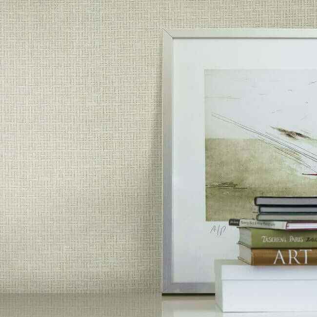 Tatami Weave Light Grey Wallpaper - York Wallcoverings - OG0525 - York Wallcoverings Wallpaper