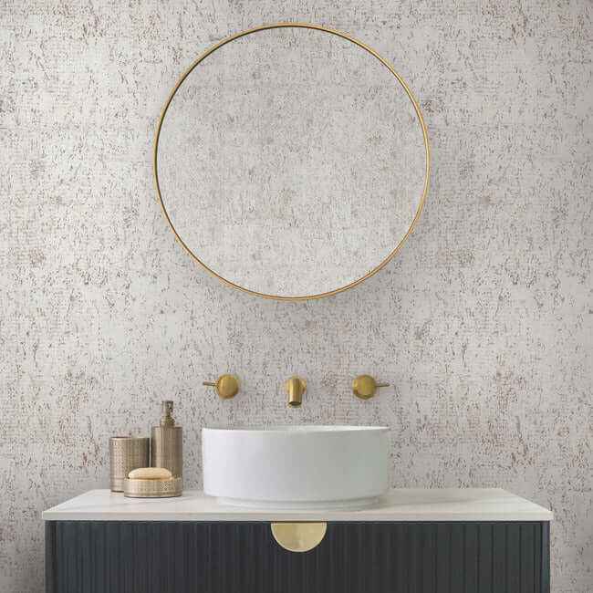 Cork White & Black Wallpaper - York Wallcoverings - CX1200